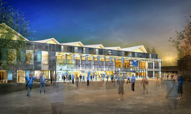 An artist's rendering of what the front of Carver will look like once the refurbishing project is complete.
